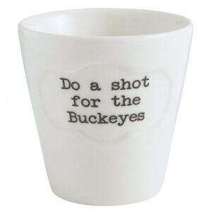 NEW - Do a shot for the Buckeyes ! Ohio State Set of 12 ceramic Shot Glasses NIB